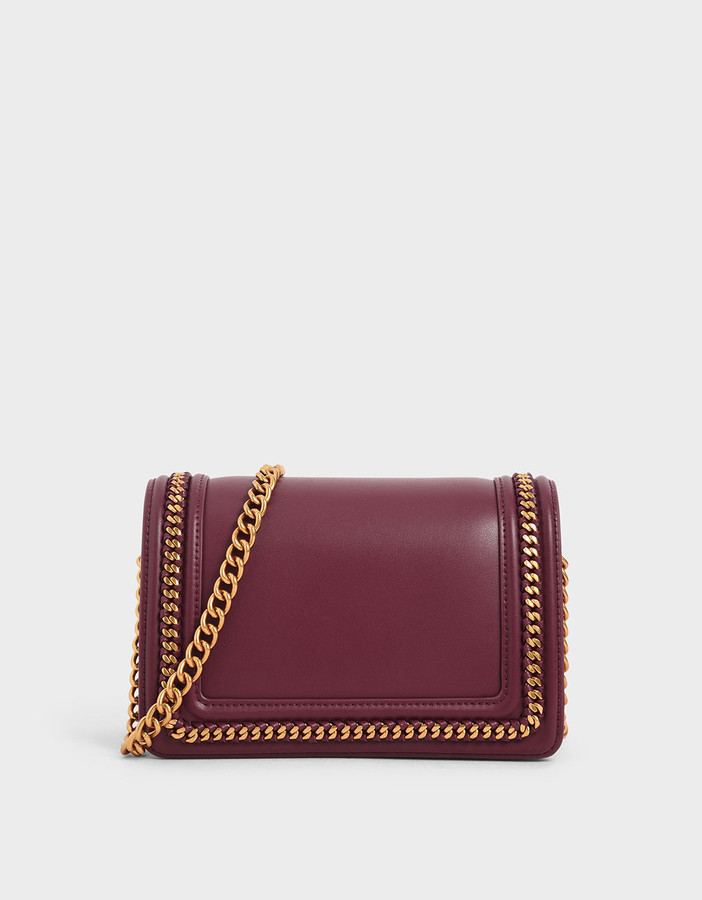 Charles & Keith Chain Rimmed Crossbody Bag - ShopStyle