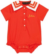 Thumbnail for your product : Mini Rodini Baby embroidered cotton romper