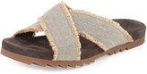 Thumbnail for your product : Brunello Cucinelli Canvas Crisscross Slip-On