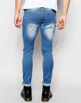 Thumbnail for your product : Liquor & Poker Skinny Extreme Rips Jeans in Light Stonewash