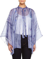 Thumbnail for your product : Giorgio Armani Reversible Sheer Silk Cape