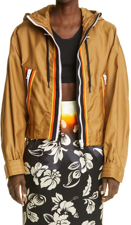 Meryll Rogge Hooded Crop Rain Jacket ShopStyle