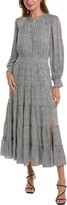 Thumbnail for your product : Elie Tahari Smocked Silk-Blend Maxi Dress