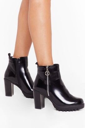 womens black patent ankle boots