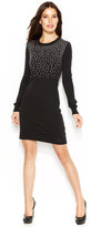 Thumbnail for your product : MICHAEL Michael Kors Long-Sleeve Studded Sweater Dress