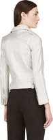 Thumbnail for your product : IRO Silver Lambskin Leather Biker Jacket