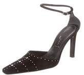 Thumbnail for your product : Casadei Suede Square-Toe Pumps