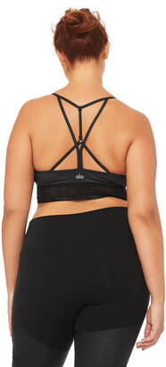 Alo Yoga Lavish Bra in Black Glossy/Black, Size: XS |