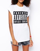 Thumbnail for your product : ASOS T-Shirt with Parental Advisory