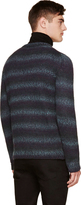 Thumbnail for your product : BLK DNM Teal & Purple Striped Sweater