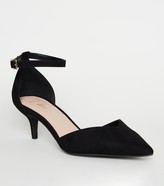 Thumbnail for your product : New Look Wide Fit Suedette 2 Part Kitten Heels