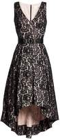 Thumbnail for your product : Eliza J Belted Lace High/Low Dress