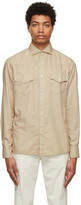 Thumbnail for your product : Brunello Cucinelli Beige Western Oxford Shirt