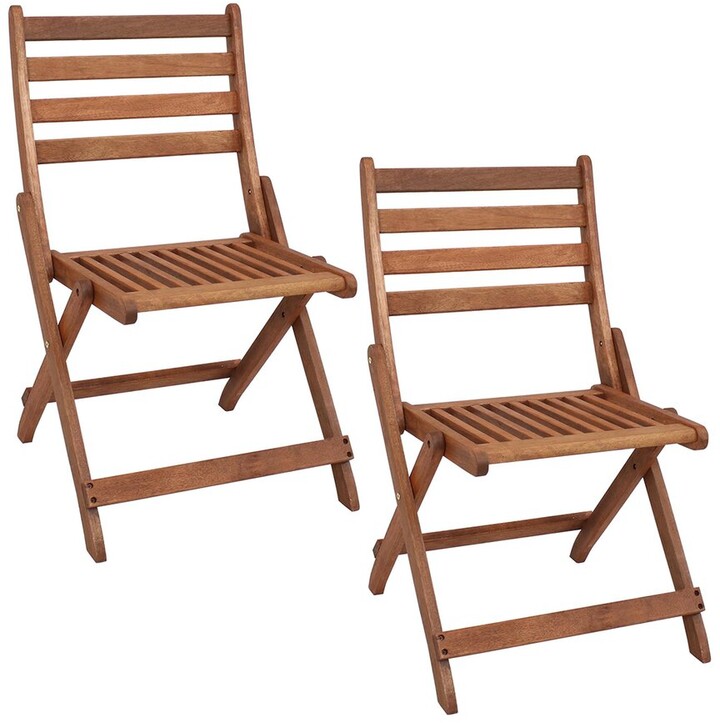 Sunnydaze Meranti Wood Folding Bistro Chair ShopStyle