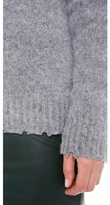 Thumbnail for your product : Alexander Wang T by Distressed Wool Crew Neck Pullover
