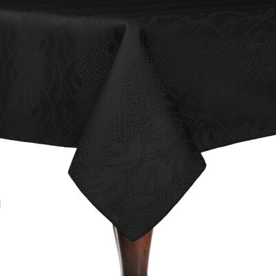 Ultimate Textile -2 Pack- Damask Kenya 60 X 108-Inch Rectangular Tablecloth - Modern Jacquard Design, Black