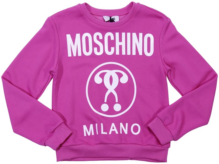 Moschino Felpa Fucsia In Misto Cotone - ShopStyle Girls' Sweatshirts