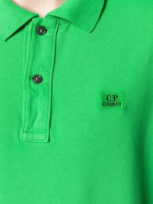 C.P. Company logo embroidered polo shirt