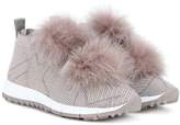 Thumbnail for your product : Jimmy Choo Norway fur-trimmed sneakers