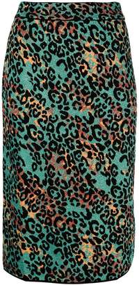 M Missoni cheetah printed pencil skirt