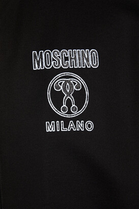 Moschino Printed satin-jersey zip-up track jacket
