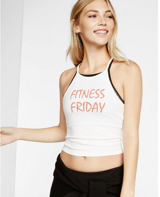 Express EXP Core Fitness Friday Abbreviated Square Neck Cami