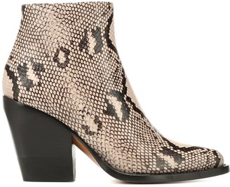 Chloé Rylee embossed leather boots