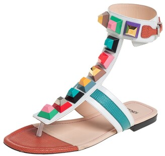 fendi studded sandals