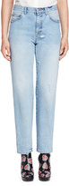 Thumbnail for your product : Alexander McQueen Cuffed Denim Boyfriend Jeans, Light Denim