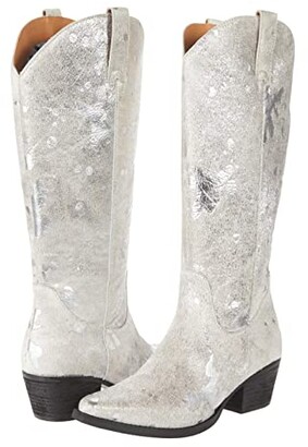 silver riding boots