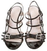 Thumbnail for your product : Emilio Pucci Patent Leather Multistrap Sandals