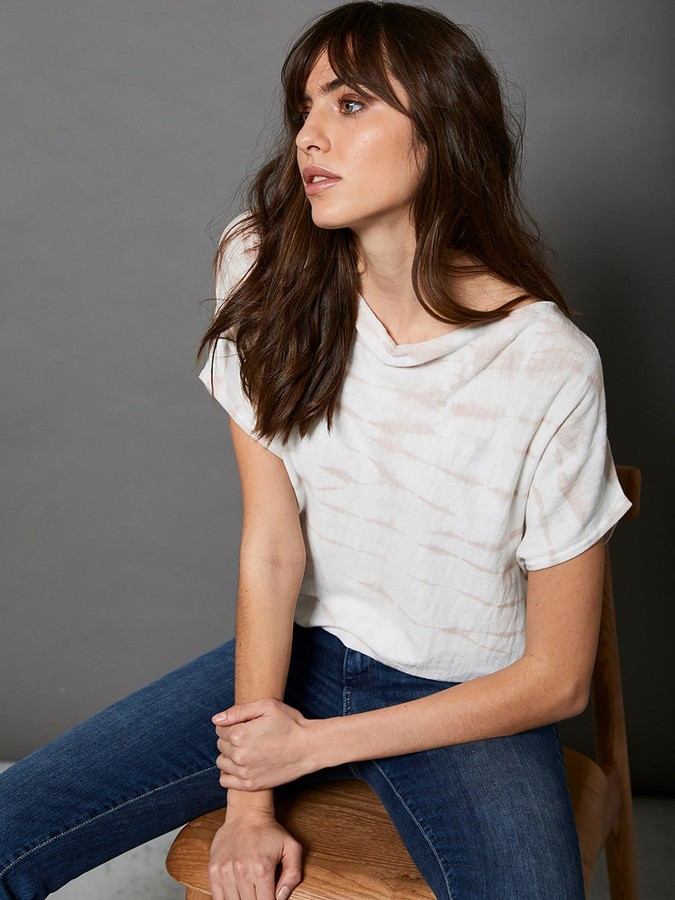 mint velvet grey tie dye batwing jumper