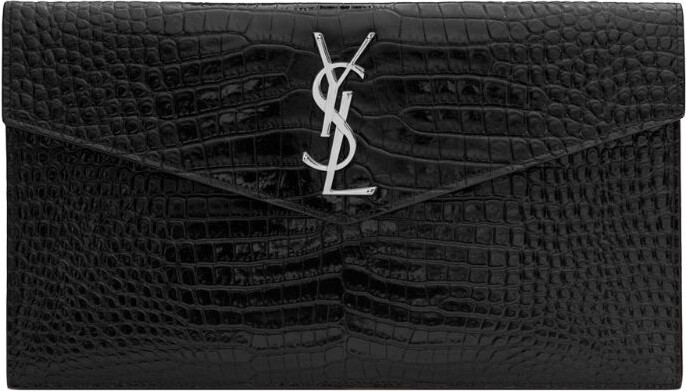 Yves Saint Laurent YSL motif leather key case dark navy w2js36