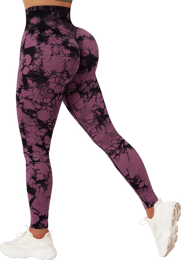RXRXCOCO Seamless Butt Lifting Workout Leggings for Women Acid