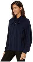 Thumbnail for your product : Nicole Miller Jersey Stock Tie Top (Navy) Women's Dress