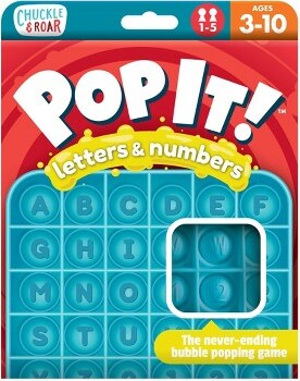 Chuckle & Roar Pop It! Letters and Numbers – Educational Travel Game for Kids