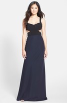 Thumbnail for your product : Cynthia Rowley Cutout Colorblock Crepe Maxi Dress