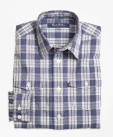 Thumbnail for your product : Brooks Brothers Boys Chambray Plaid Sport Shirt
