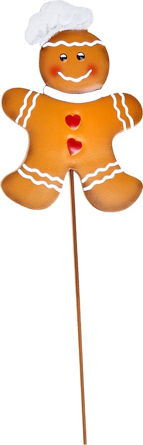 Worth Imports 8837W Fourteen Metal Christmas Gingerbread Man on Stake