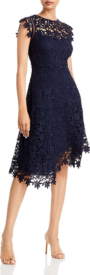 Eliza J Asymmetric Lace Dress