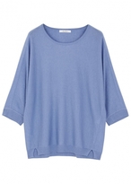 Thumbnail for your product : Max Mara Blue silk and cashmere blend jumper