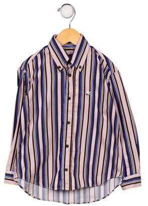 Etro Boys' Striped Button-Up Shirt purple Boys' Striped Button-Up Shirt