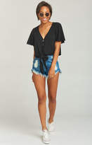Thumbnail for your product : Show Me Your Mumu Tortuga Tie Top ~ Black Pebble
