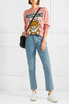 Thumbnail for your product : Moschino Teddy Intarsia Cotton Sweater - Antique rose