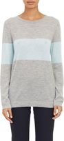 Thumbnail for your product : Barneys New York Cashmere Block-Stripe Sweater-Grey