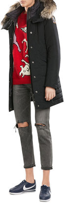 Parajumpers Angie Down Jacket with Fur-Trimmed Hood