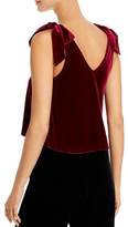 Thumbnail for your product : Aqua Bow Detail Velvet Cropped Top - 100% Exclusive