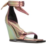 Thumbnail for your product : Rick Owens Single Bow 100mm wedge sandals