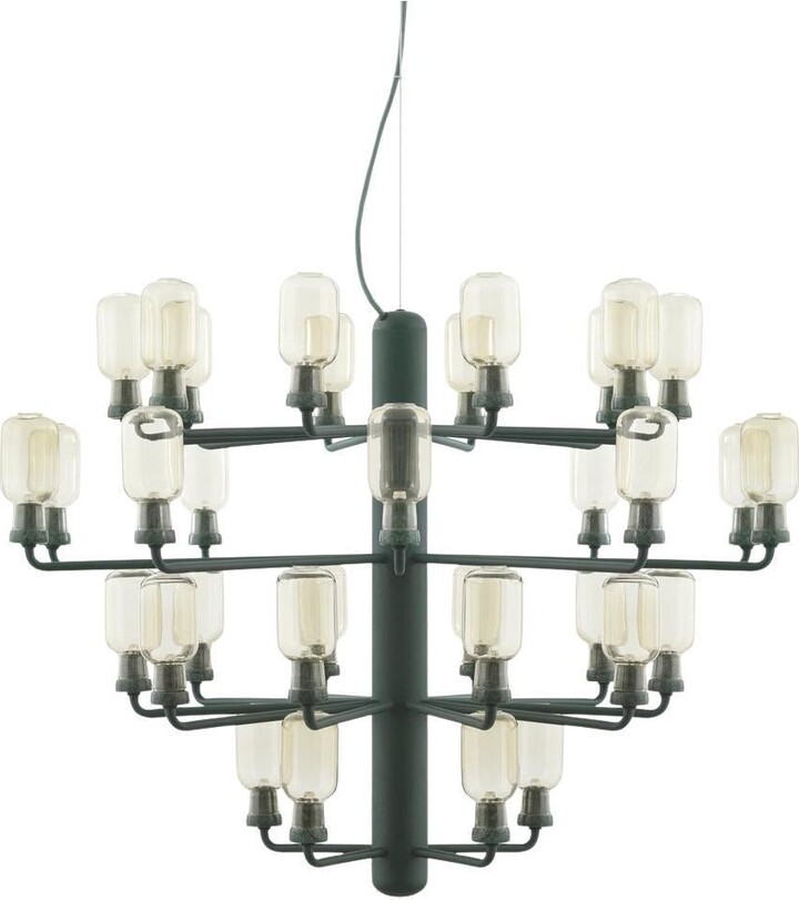 Normann Copenhagen Amp Chandelier Gold/green Large By Simon Legald