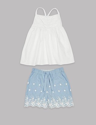 Marks and Spencer Pure Cotton Short Pyjamas (1-16 Years)